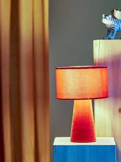 Bloomingville Emmie Table Lamp, vermelho, poliéster