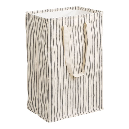 Cesta de lavanderia Argos - cesta de lavanderia, tecido, bege/preto 38x28x58 cm