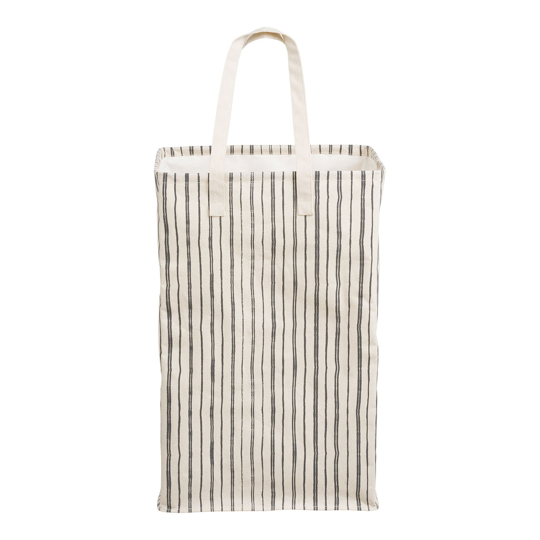 Cesta de lavanderia Argos - cesta de lavanderia, tecido, bege/preto 38x28x58 cm