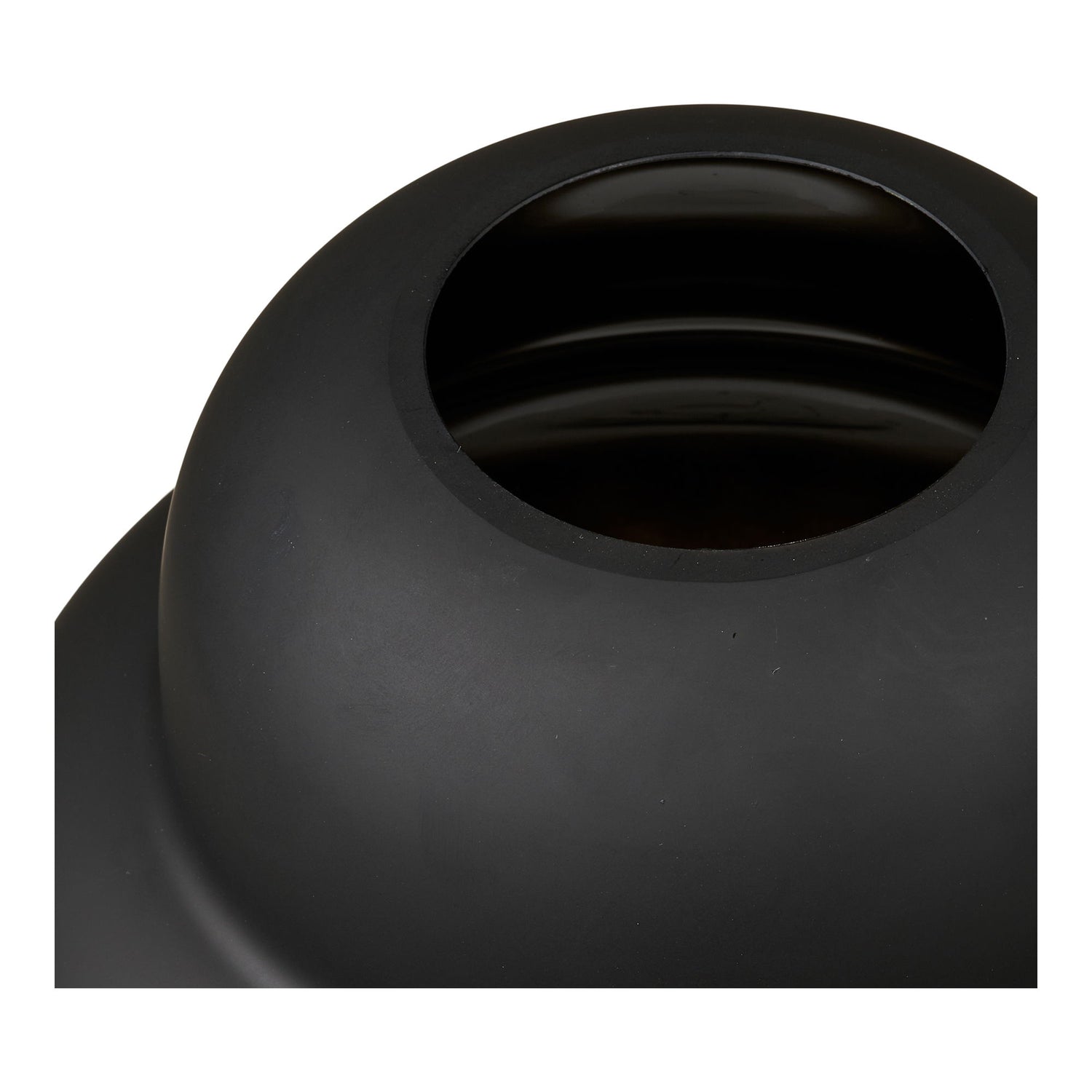 Vaso - vaso, vidro bucal da boca, preto Ø21x20 cm