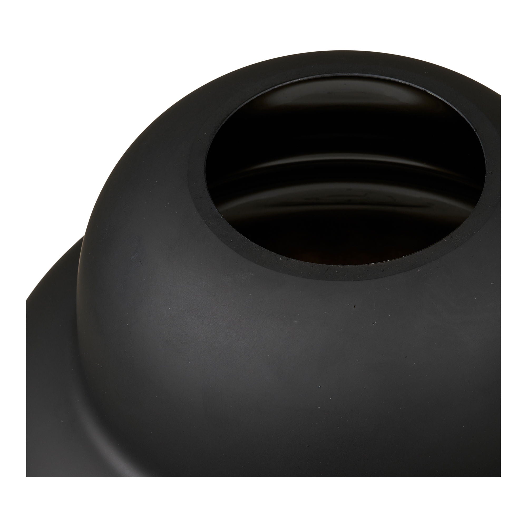 Vaso - vaso, vidro bucal da boca, preto Ø21x20 cm