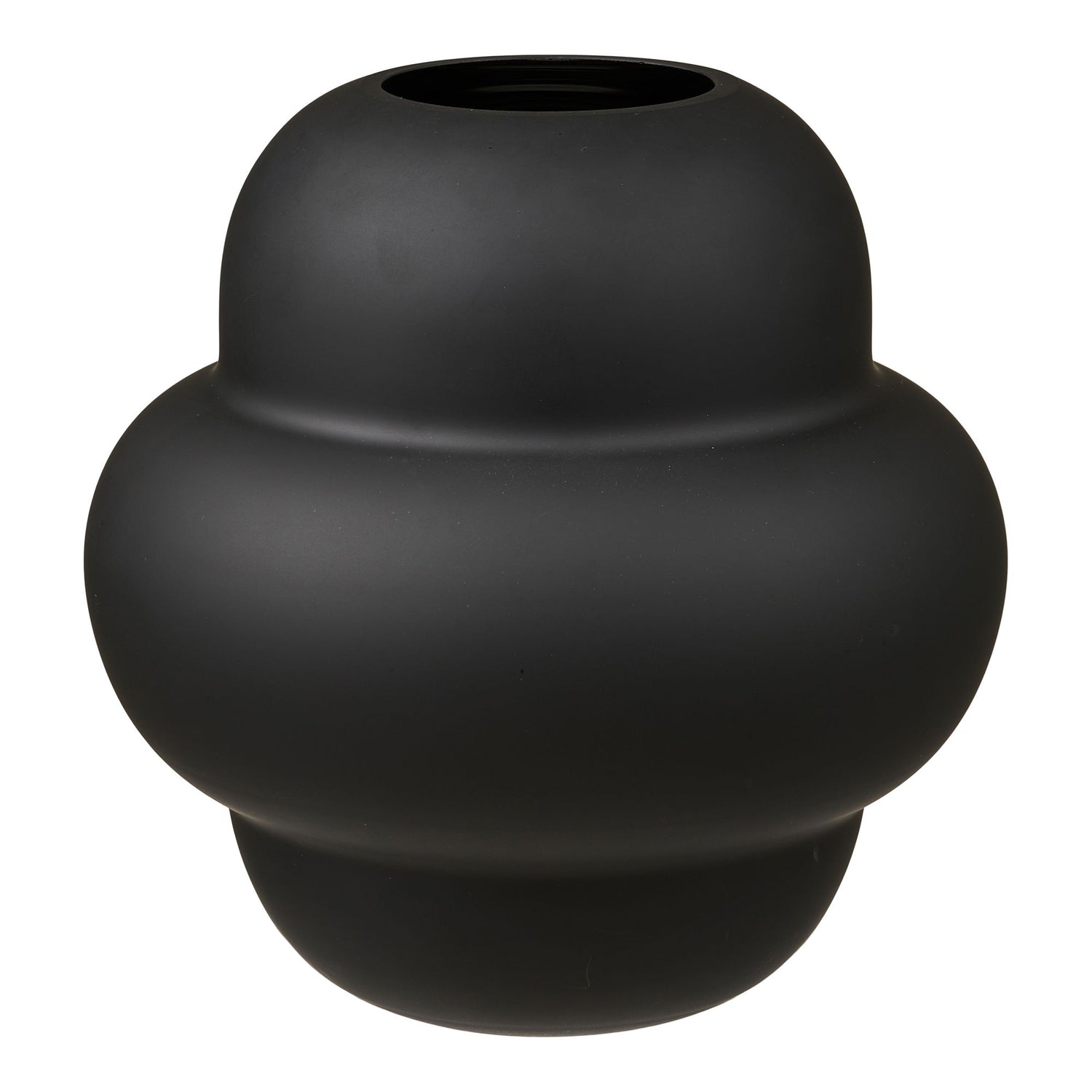 Vaso - vaso, vidro bucal da boca, preto Ø21x20 cm