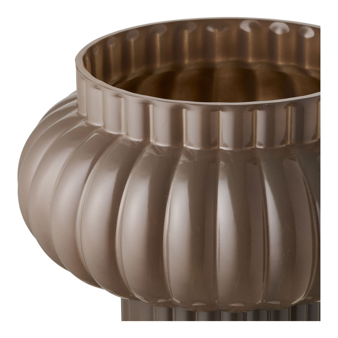 Vaso - vaso, vidro bocado, marrom Ø27x27 cm