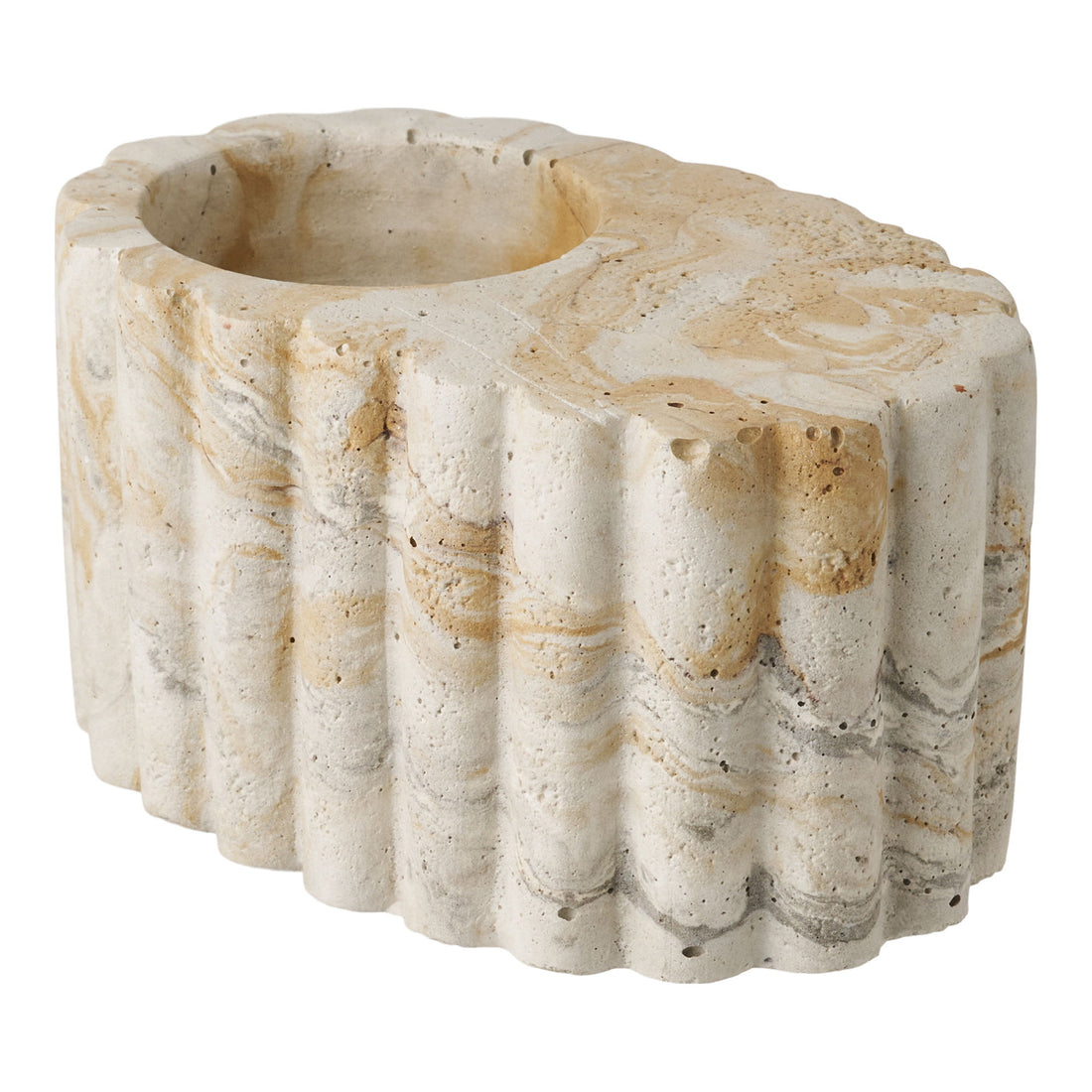 Faróis - estágio dos faróis, cimento, marrom/bege Ø10.5x6 cm