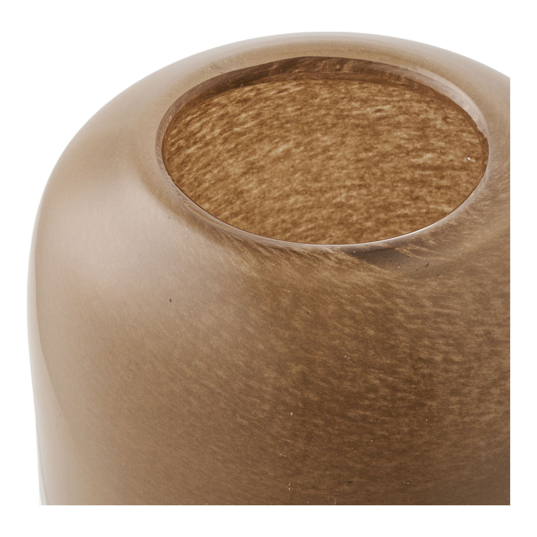 Castiçal - castiçal, bocal -vidro soprado, marrom Ø8x7,5 cm