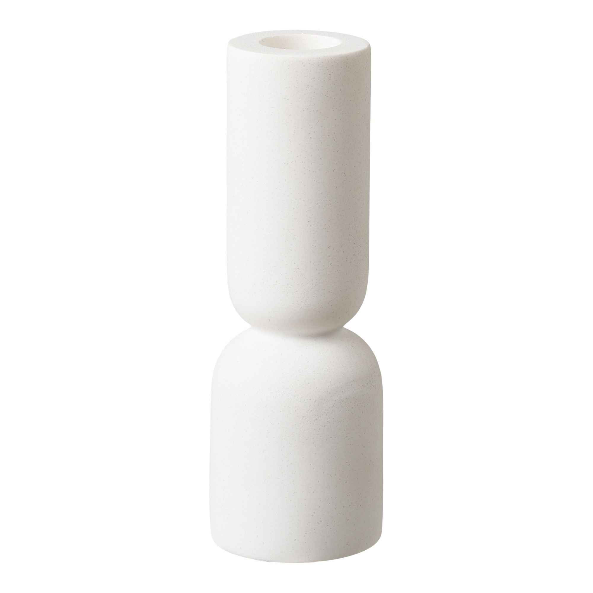 Candlestick - Candlesticks, calcário, conjunto branco de 2
