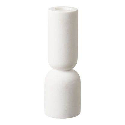 Candlestick - Candlesticks, calcário, conjunto branco de 2
