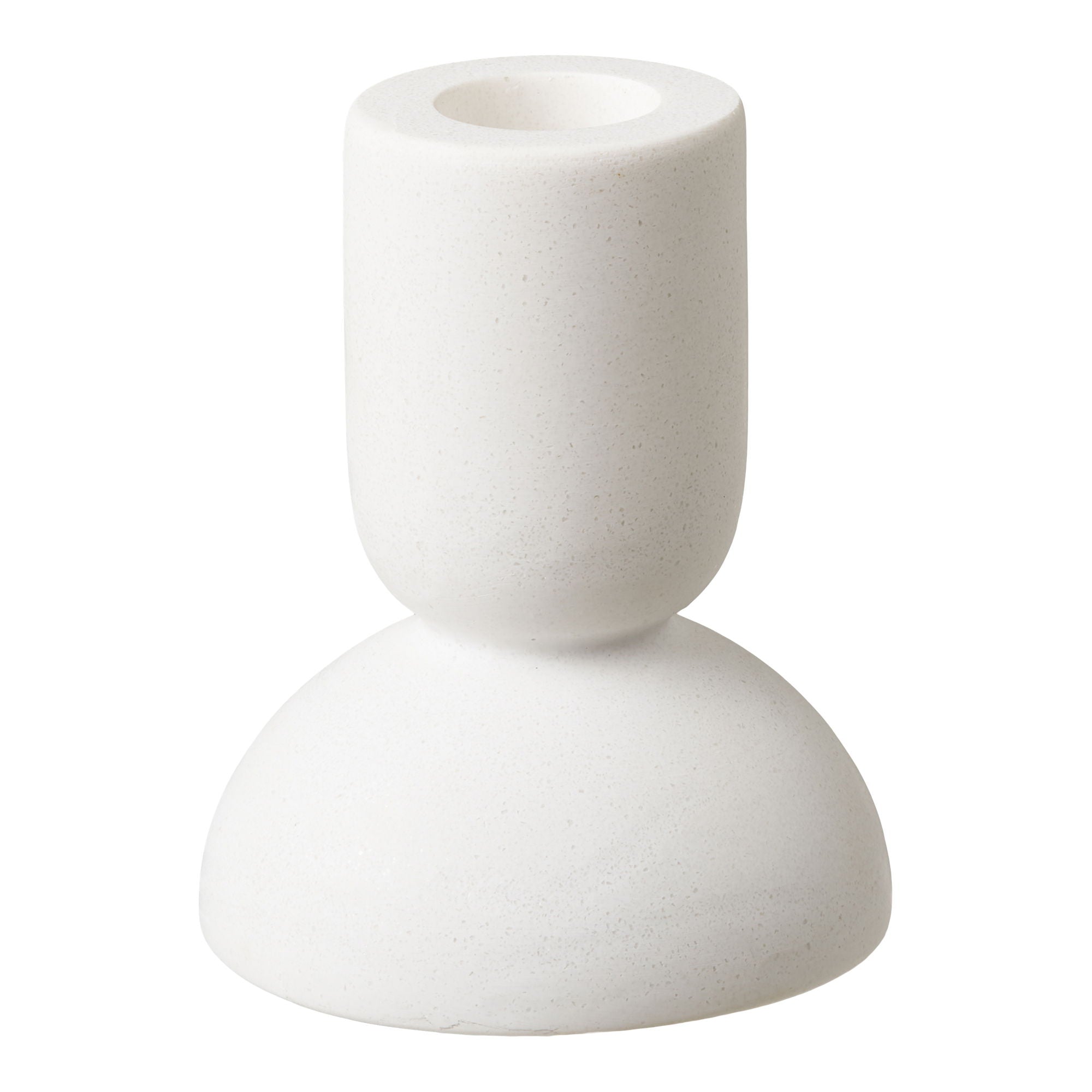 Candlestick - Candlesticks, calcário, conjunto branco de 2