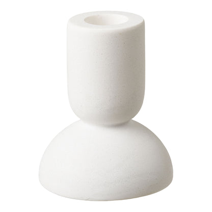 Candlestick - Candlesticks, calcário, conjunto branco de 2