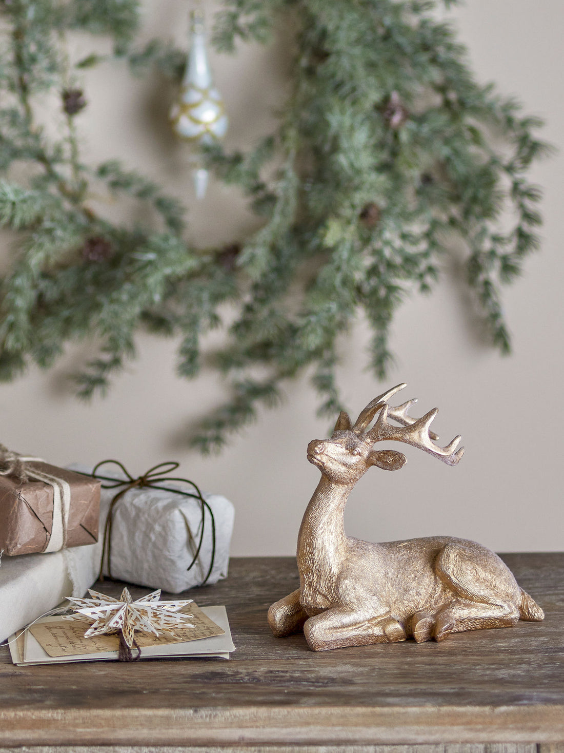 Bloomingville Pranzer Deco, Ouro, Polyresin