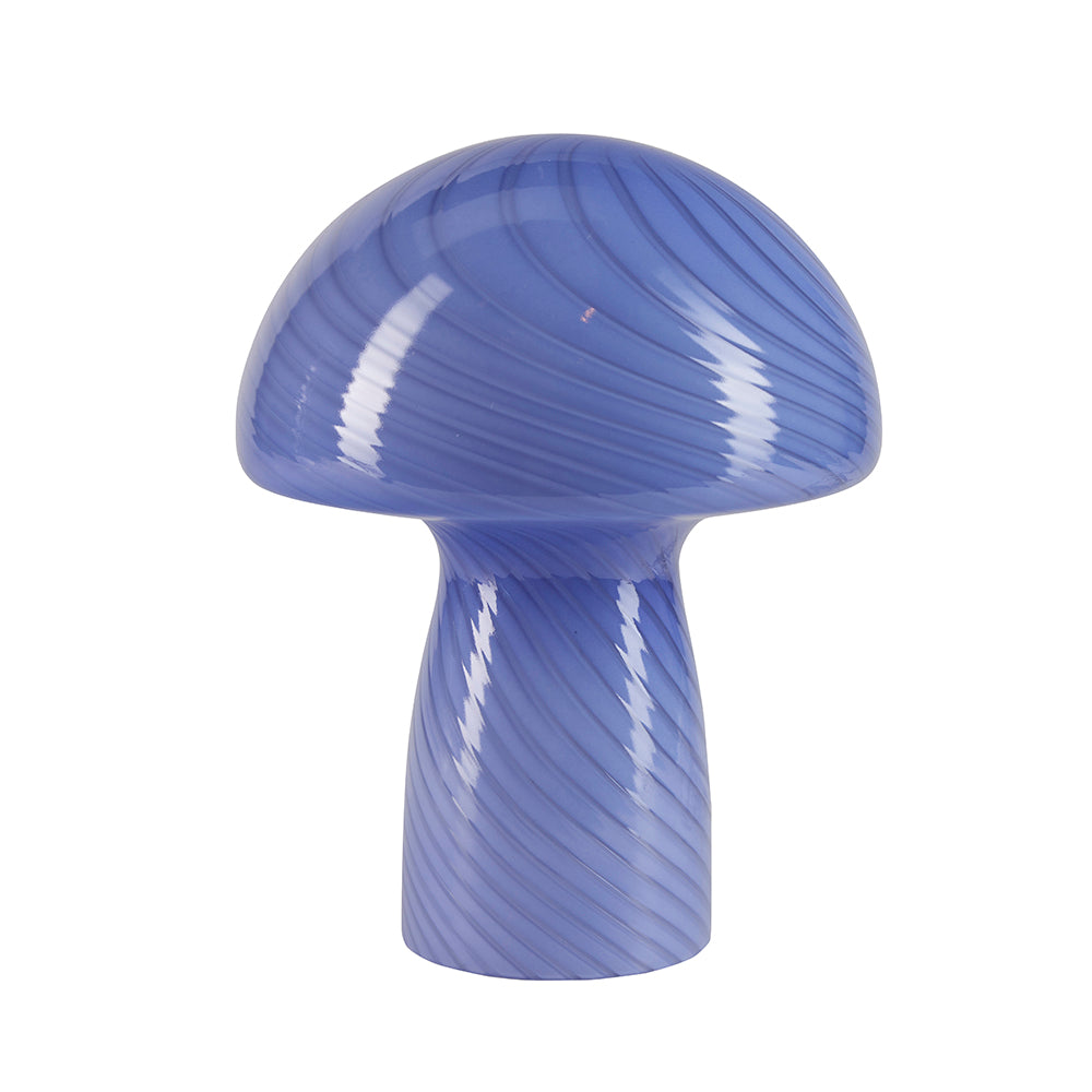 Bahne - lâmpada de fungos - lâmpada de mesa de cogumelos, azul - H23 cm.