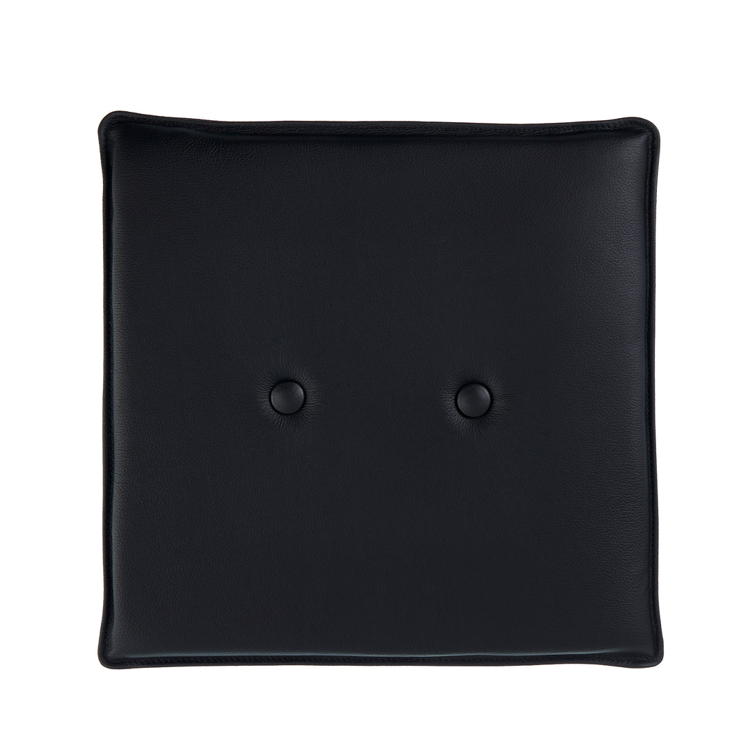 Almofada Universal 40x40 cm em couro preto com botões