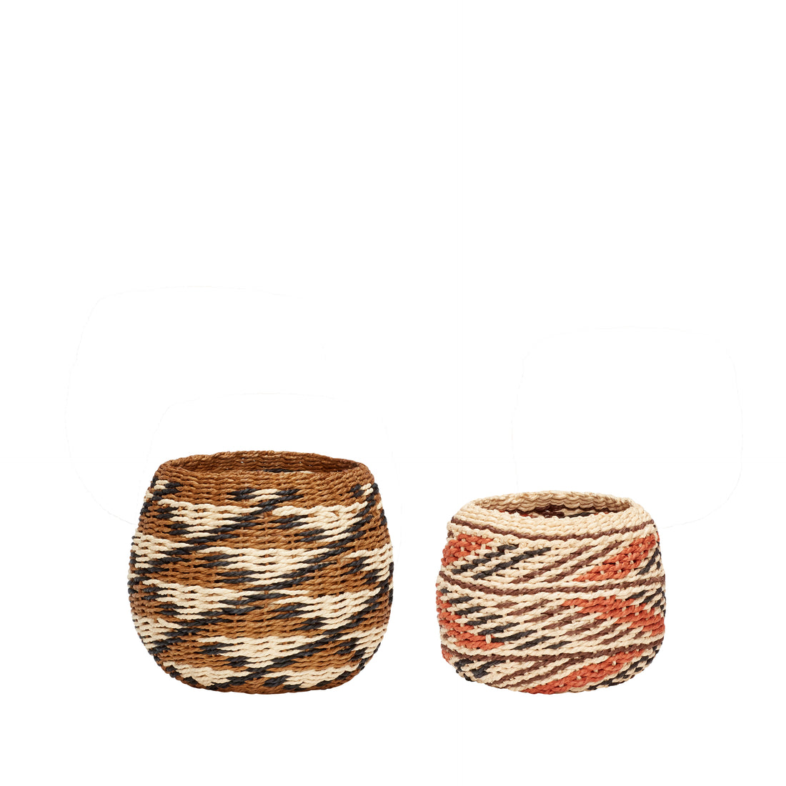 EVOKE CURVA NATURA ROONDA/MULTICOLORADA (CONJUNTO DE 2) - Ø12XH13, Ø13XH10CM