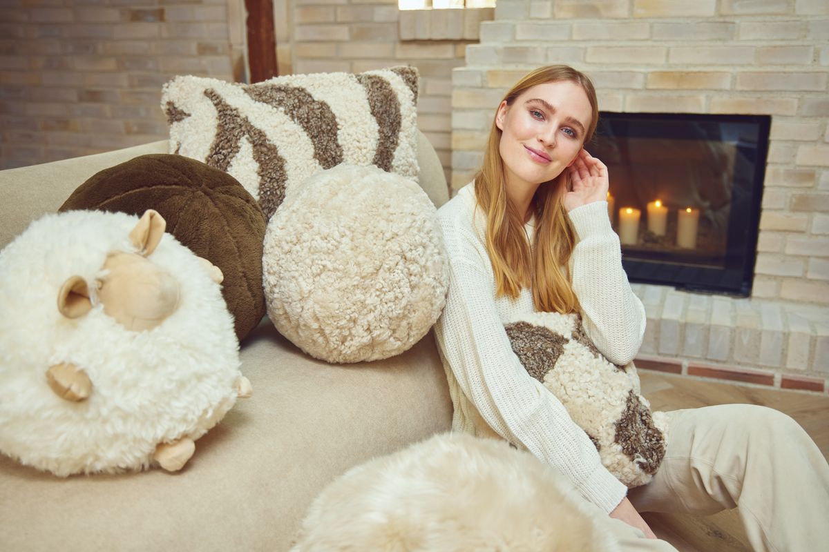 Almofada de ovelha fofa | Ø28cm