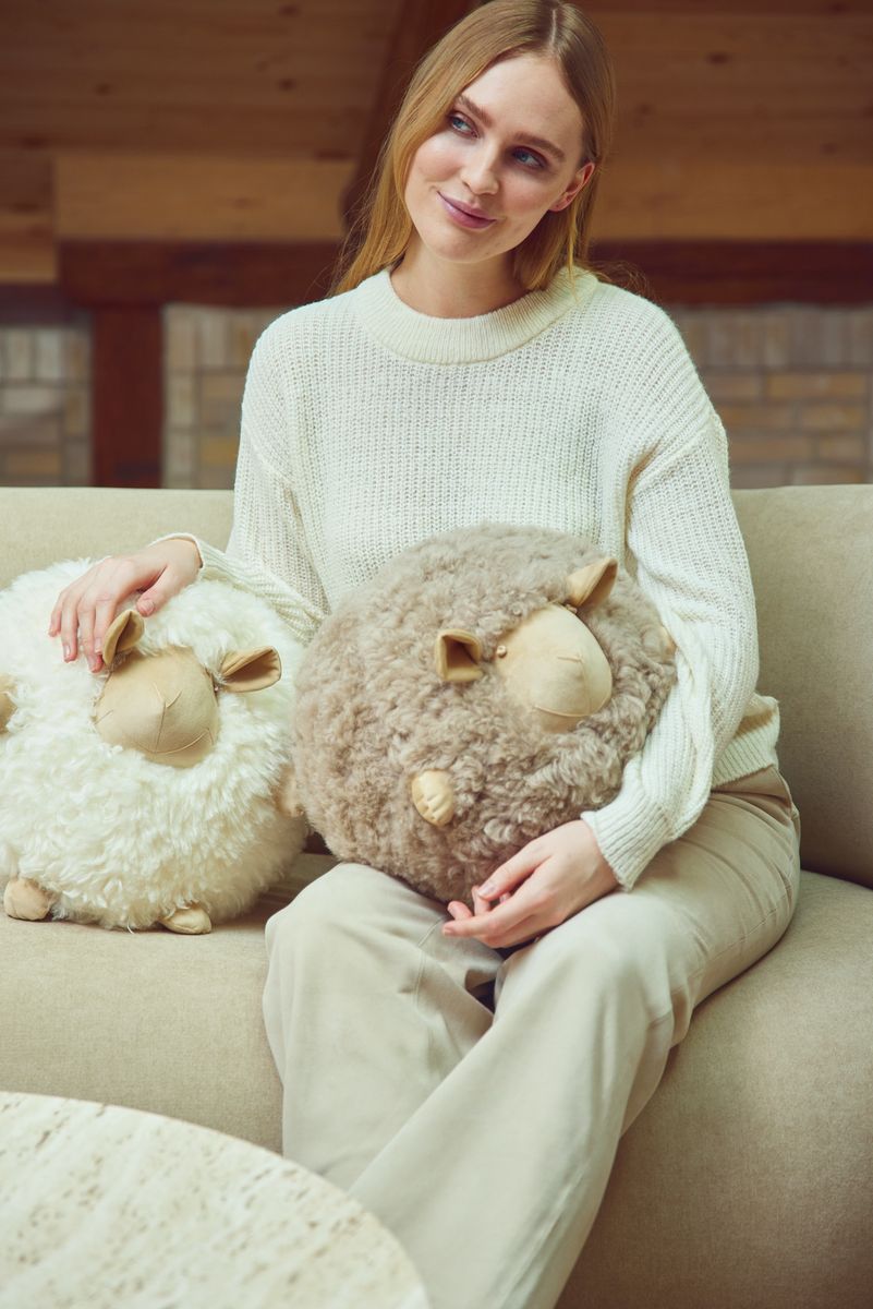 Ovelha fofa | Pele de cordeiro da Nova Zelândia | Ø20cm | Ø26cm | Ø34cm