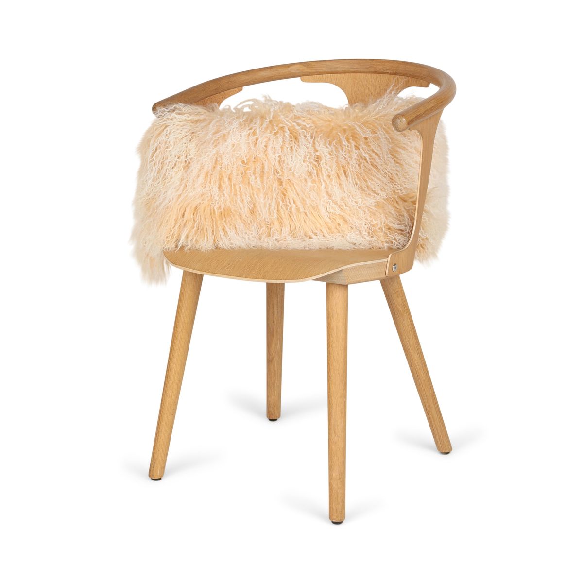 Almofada de pele de cordeiro | Encaracolado | Tibete | 28x56cm