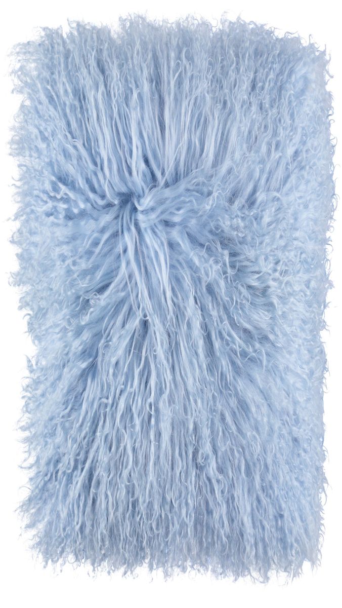 Almofada de pele de cordeiro | Encaracolado | Tibete | 28x56cm