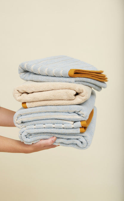 Hübsch Promenade Towel Small Blue/True