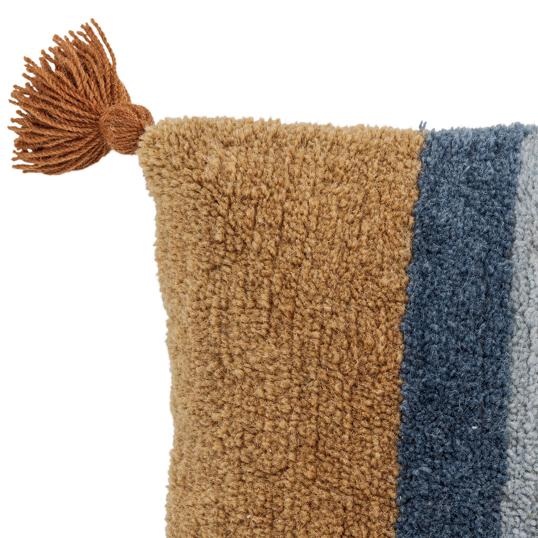 Almofada Bloomingville Centro, azul, lã