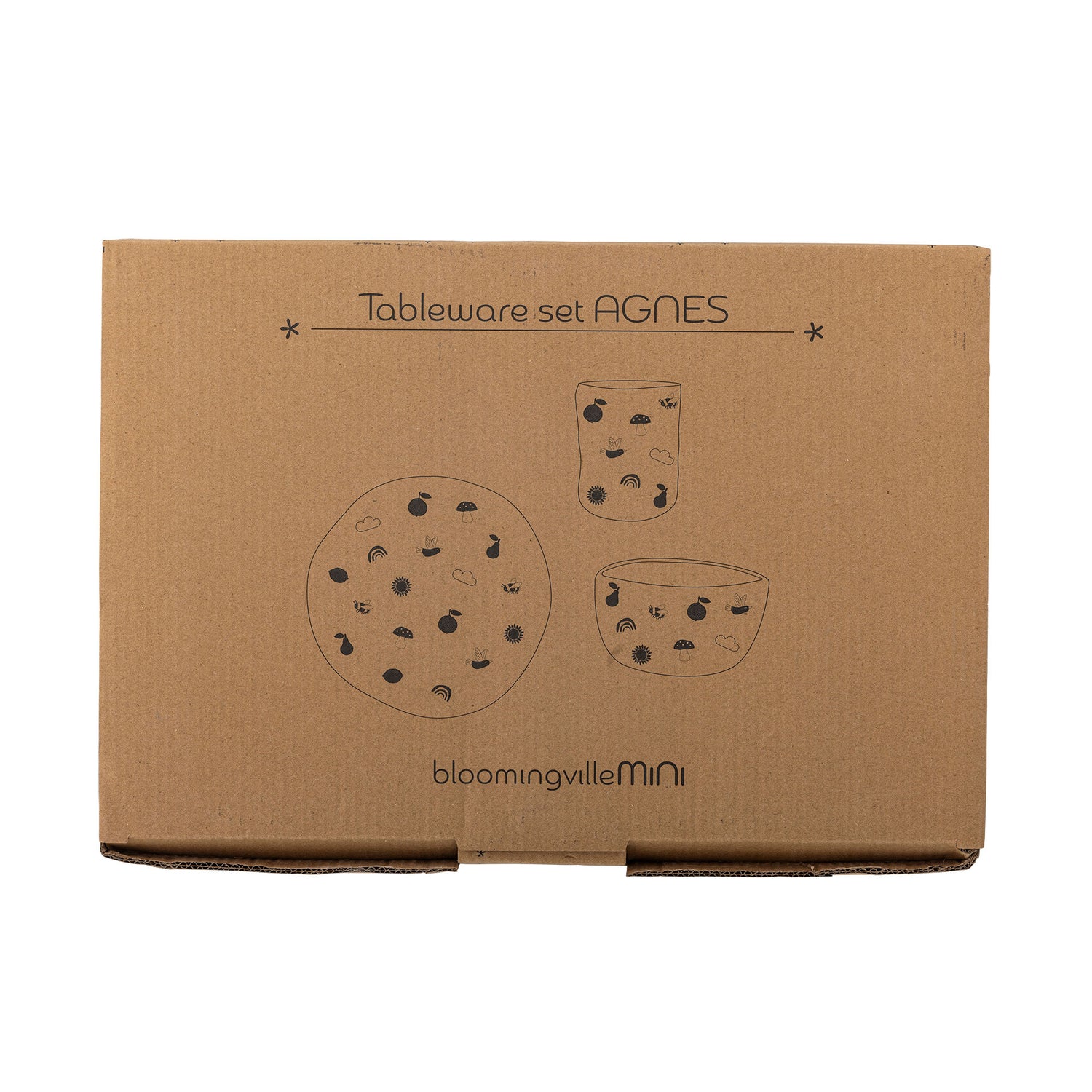 Bloomingville Mini Agnes Frame Conjunto, branco, grés