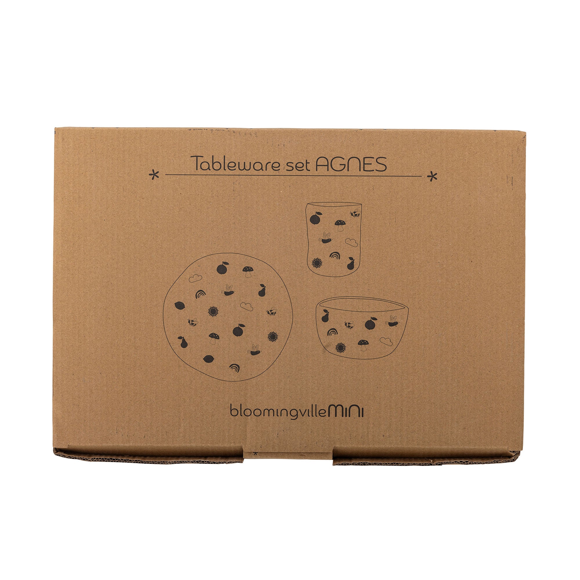 Bloomingville Mini Agnes Frame Conjunto, branco, grés