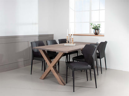 Cadeira de mesa de jantar runa, cinza antracite