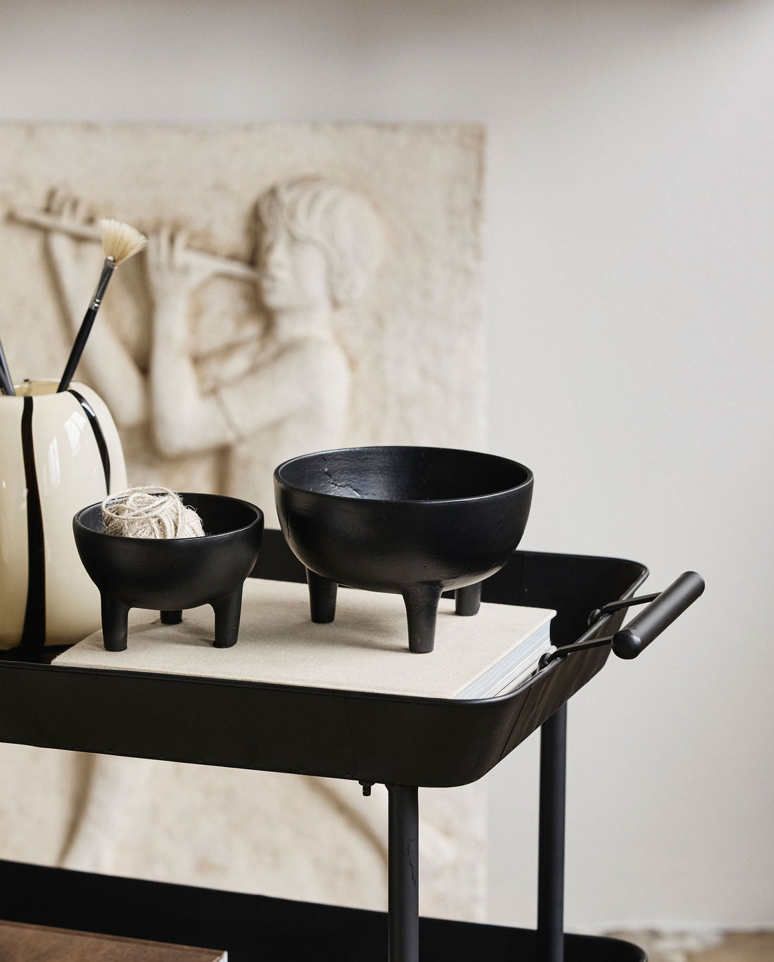 Lamu Bowl for Storage - Ø13 cm - preto