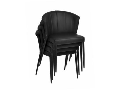 Mesa de jantar Cadeira Thor Black Pu