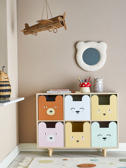 Bloomingville Mini Calle Bookcase com gavetas, natureza, imperador