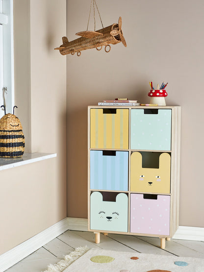 Bloomingville Mini Calle Bookcase com gavetas, natureza, imperador