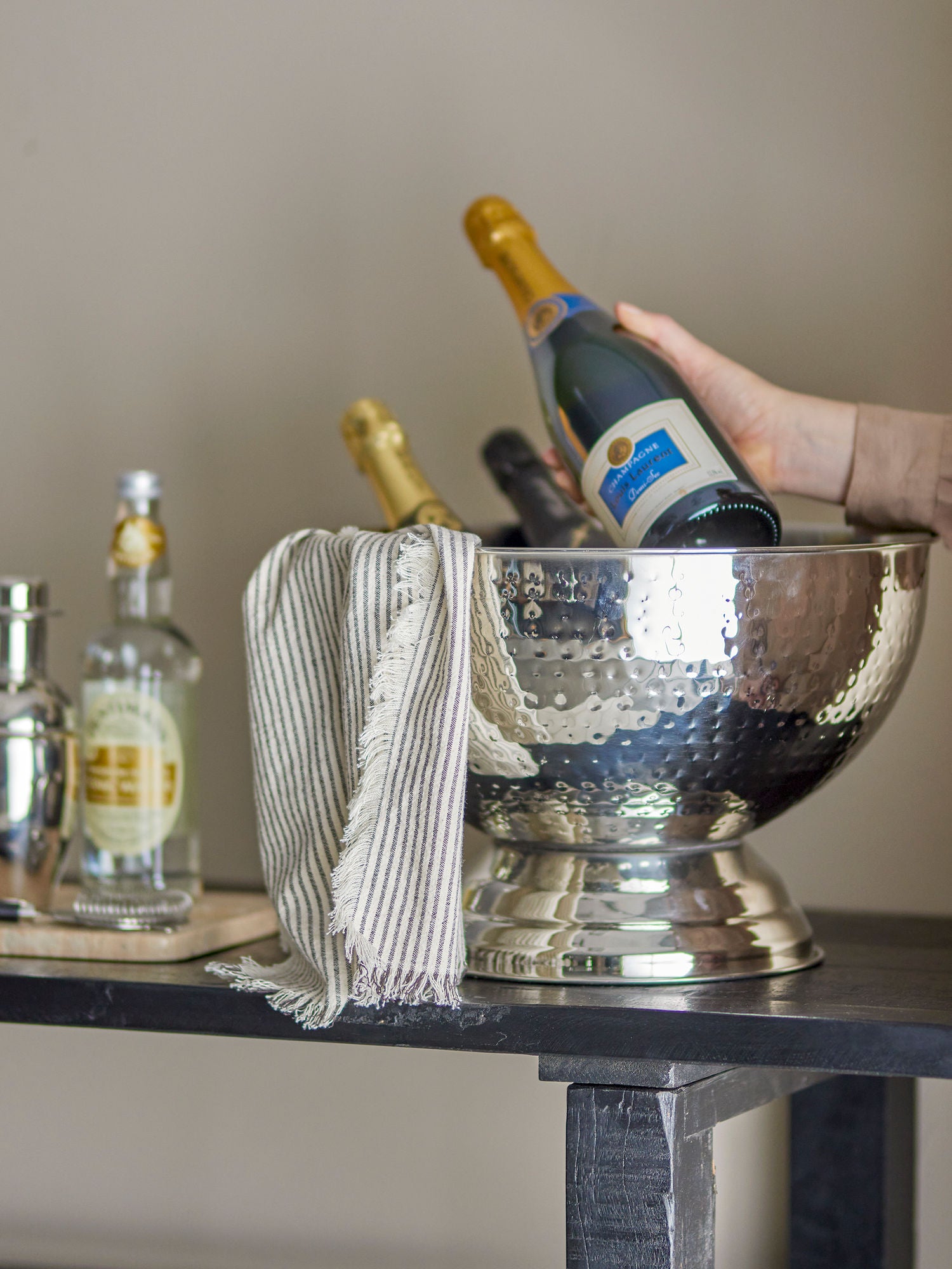 Bloomingville Kaluka Champagne Cooler, Silver, Aço Anterior