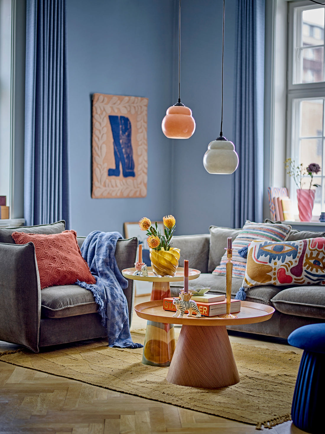 Bloomingville Callo Hjules, amarelo, vidro