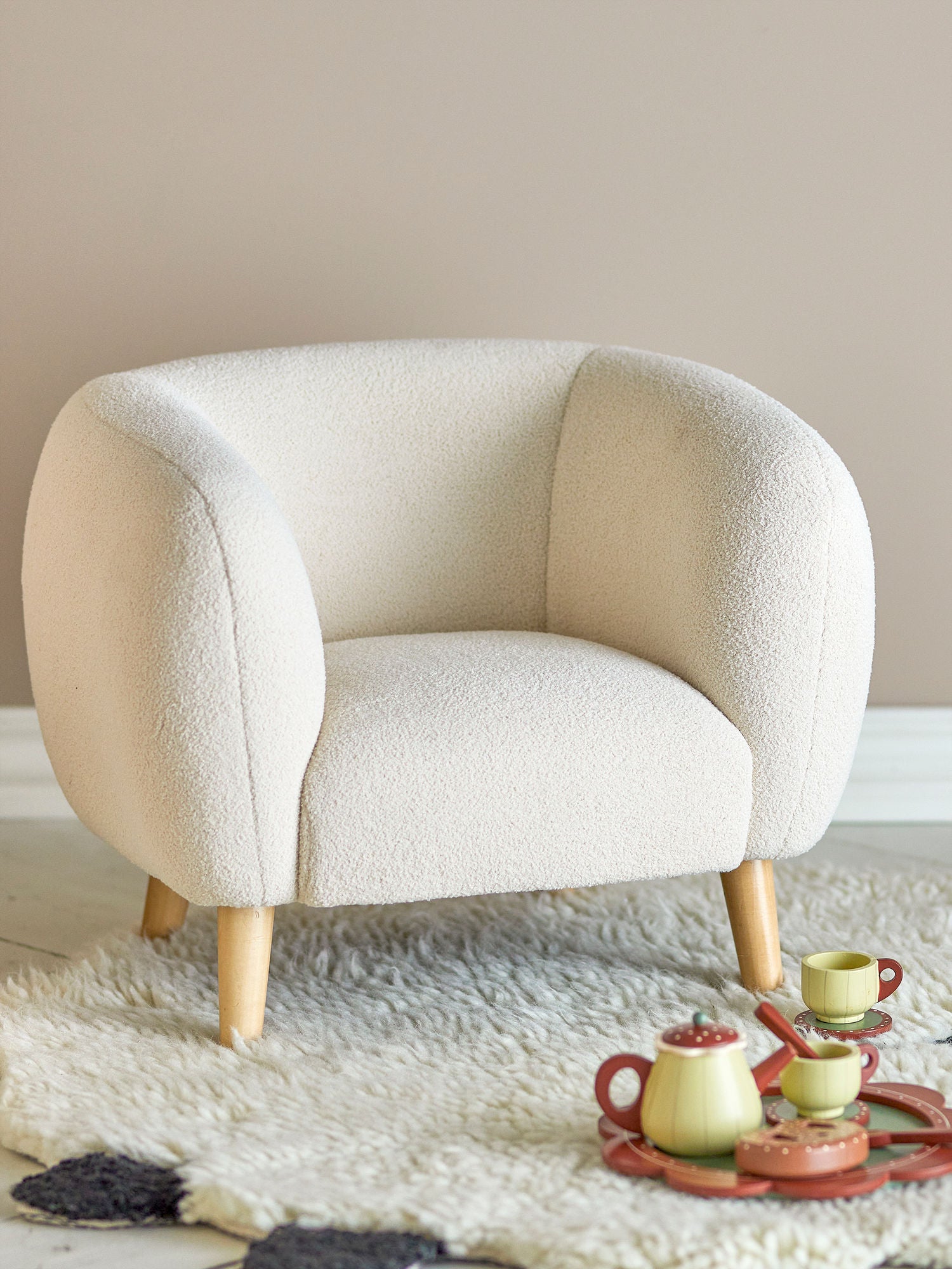 Cadeira de Mini Cade de Bloomingville, branco, poliéster