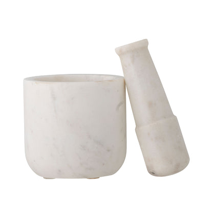Bloomingville Misaki Mortar &amp; Bumps, branco, mármore