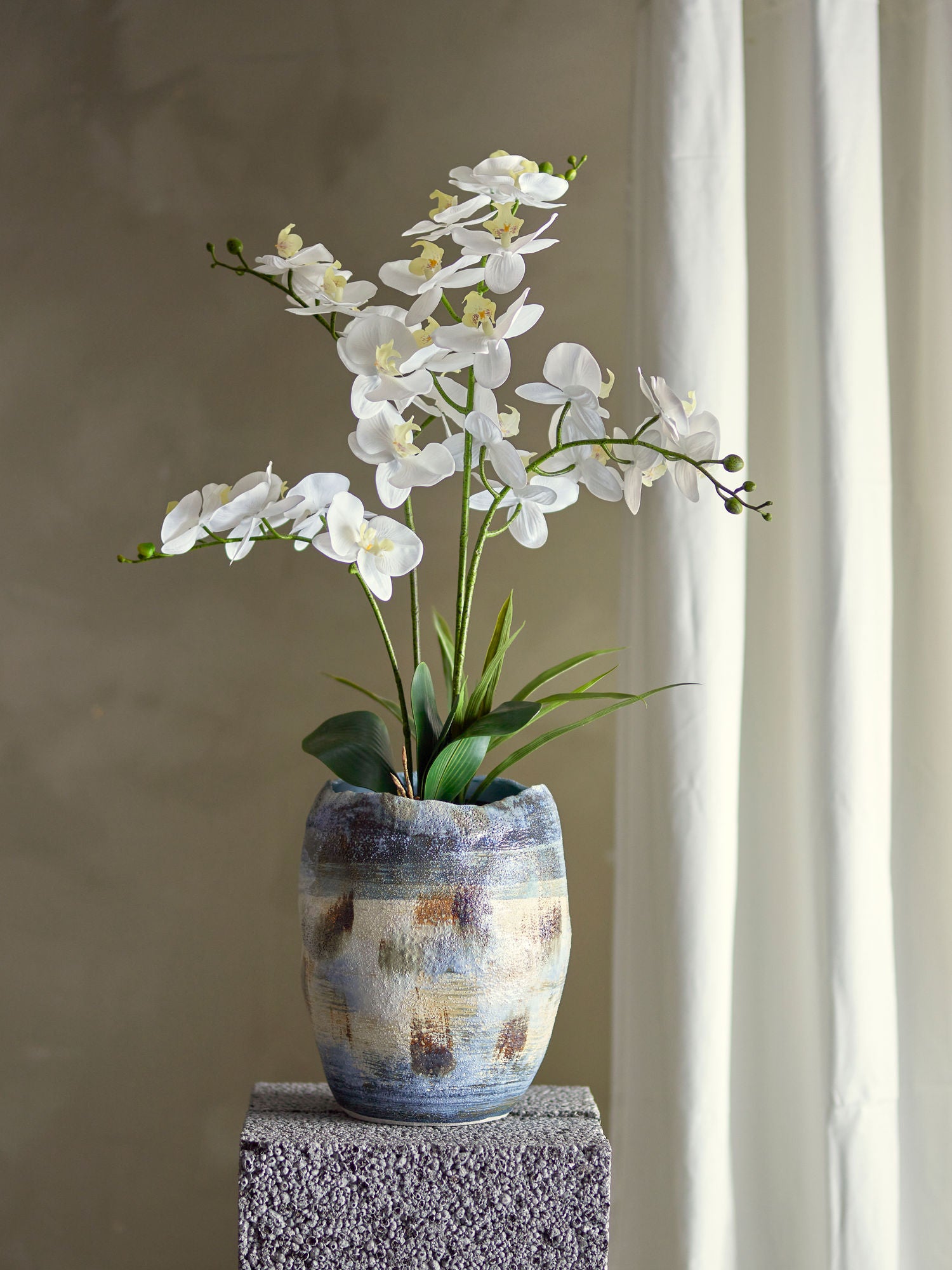 Bloomingville Orchid Plant, verde, flores artificiais