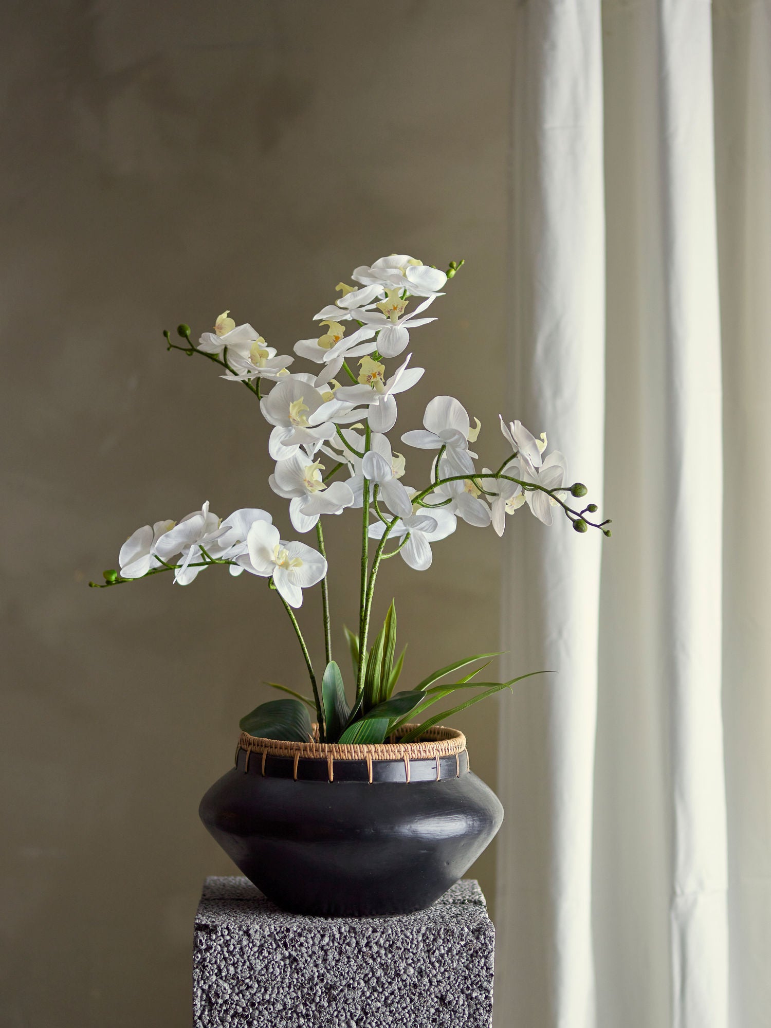 Bloomingville Orchid Plant, verde, flores artificiais