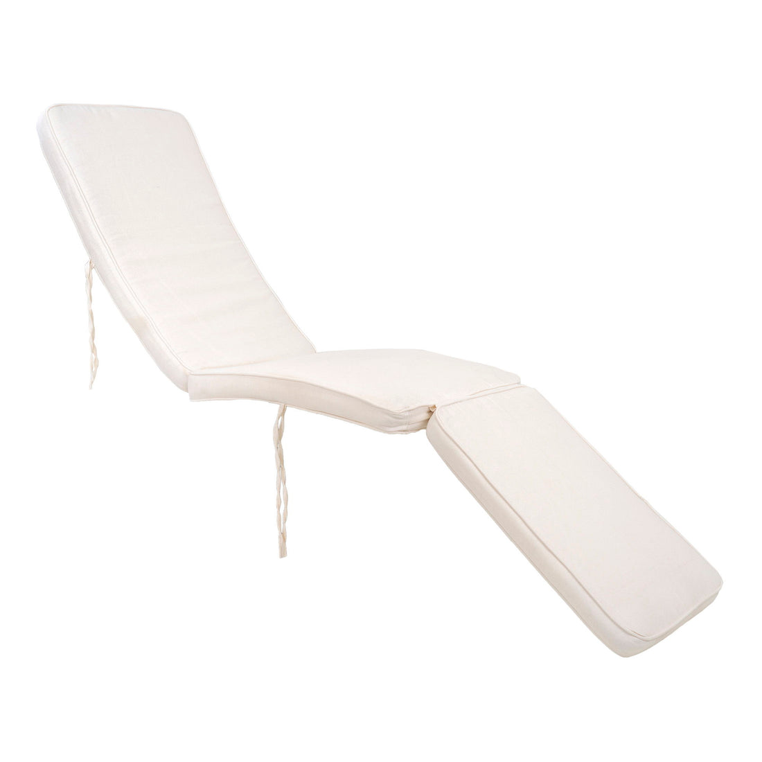 Arrecife Cover Chair com Cadeira Deck Cushion - Cadeira de convés com almofada de cadeira de convés, teca/algodão, natureza/branco