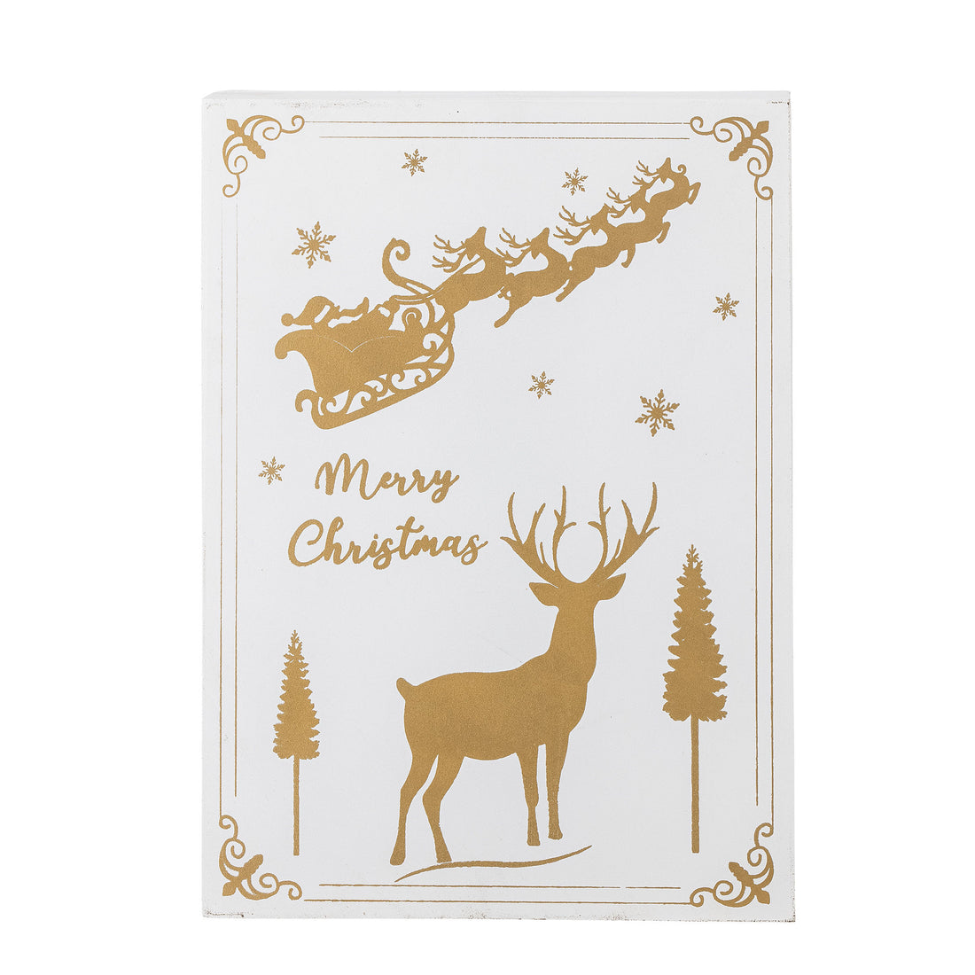 Calendário elimeiro de Bloomingville com luz, branca, compensado