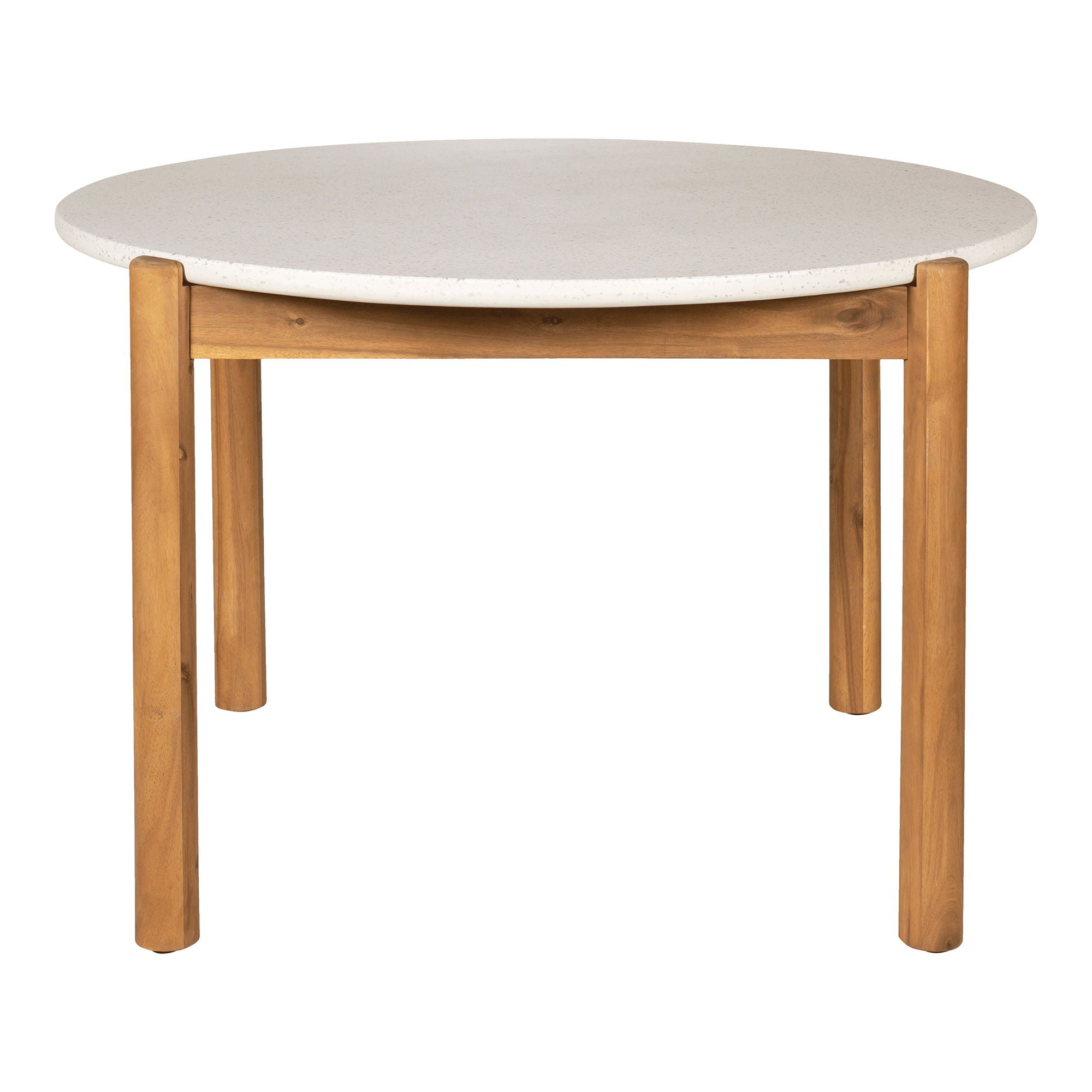 Mesa de jantar, acácia/terrazzo, natureza, Ø120x76 cm