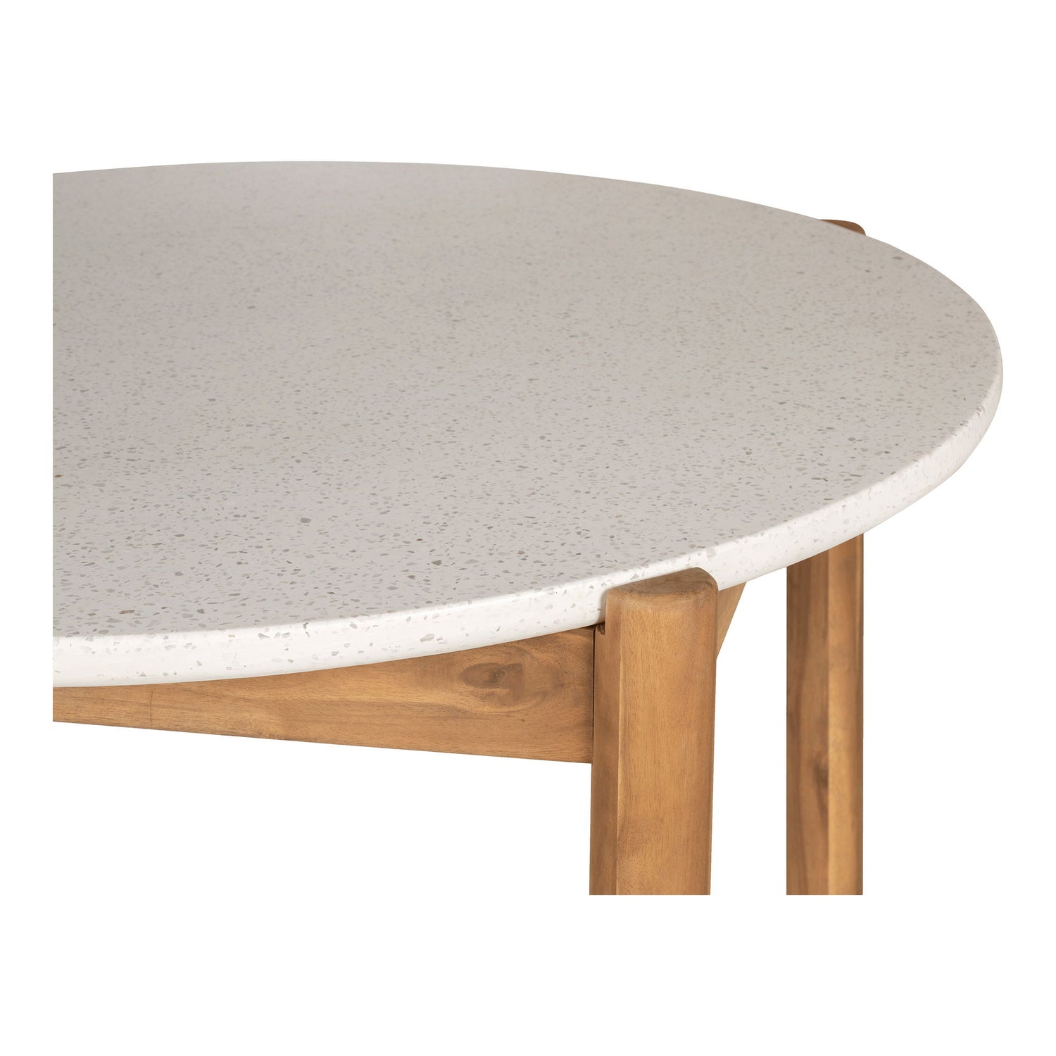 Mesa de jantar, acácia/terrazzo, natureza, Ø120x76 cm