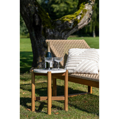 Mesa lateral, acácia/terazzo, natureza&lt;br&gt;Ø37x46 cm
