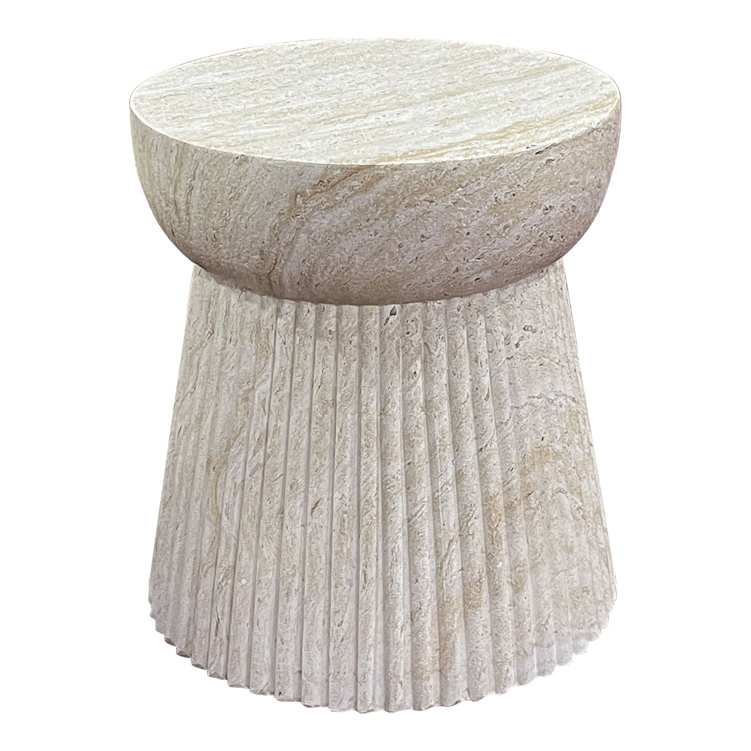 Mesa lateral, argila de fibra, natureza&lt;br&gt;Ø47.5x41 cm
