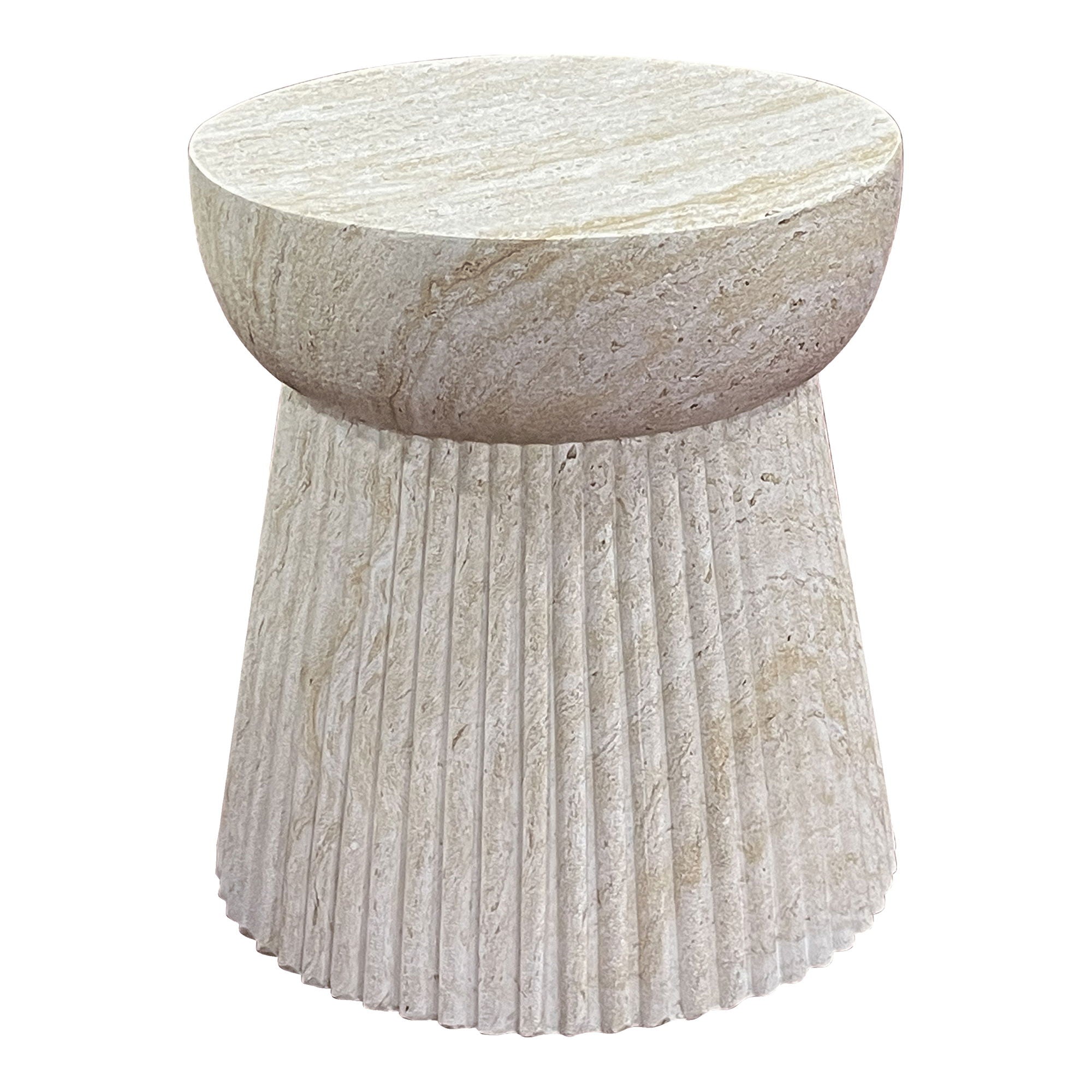 Mesa lateral, argila de fibra, natureza&lt;br&gt;Ø47.5x41 cm