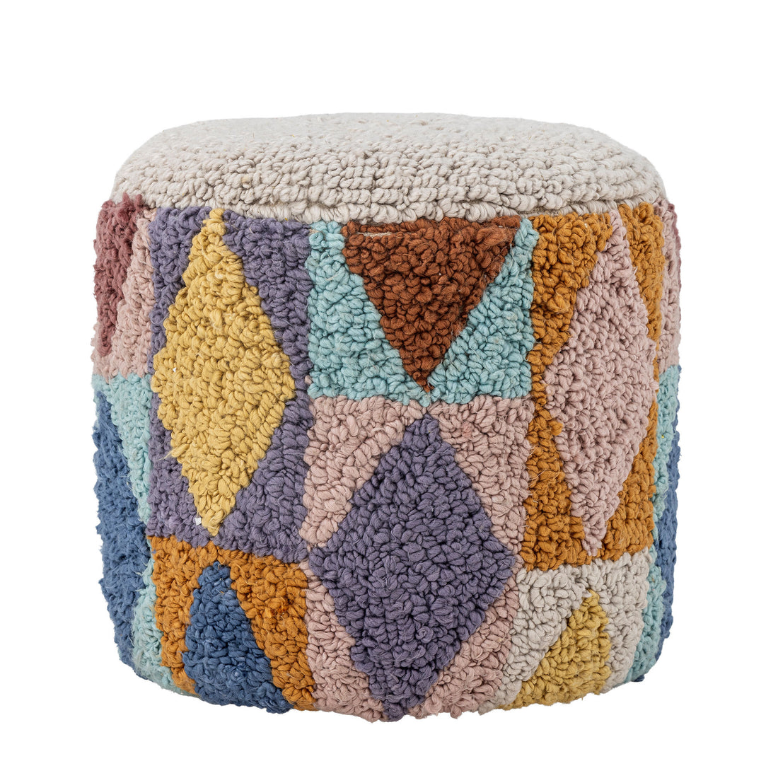 Bloomingville mini miaki puf, cinza, algodão