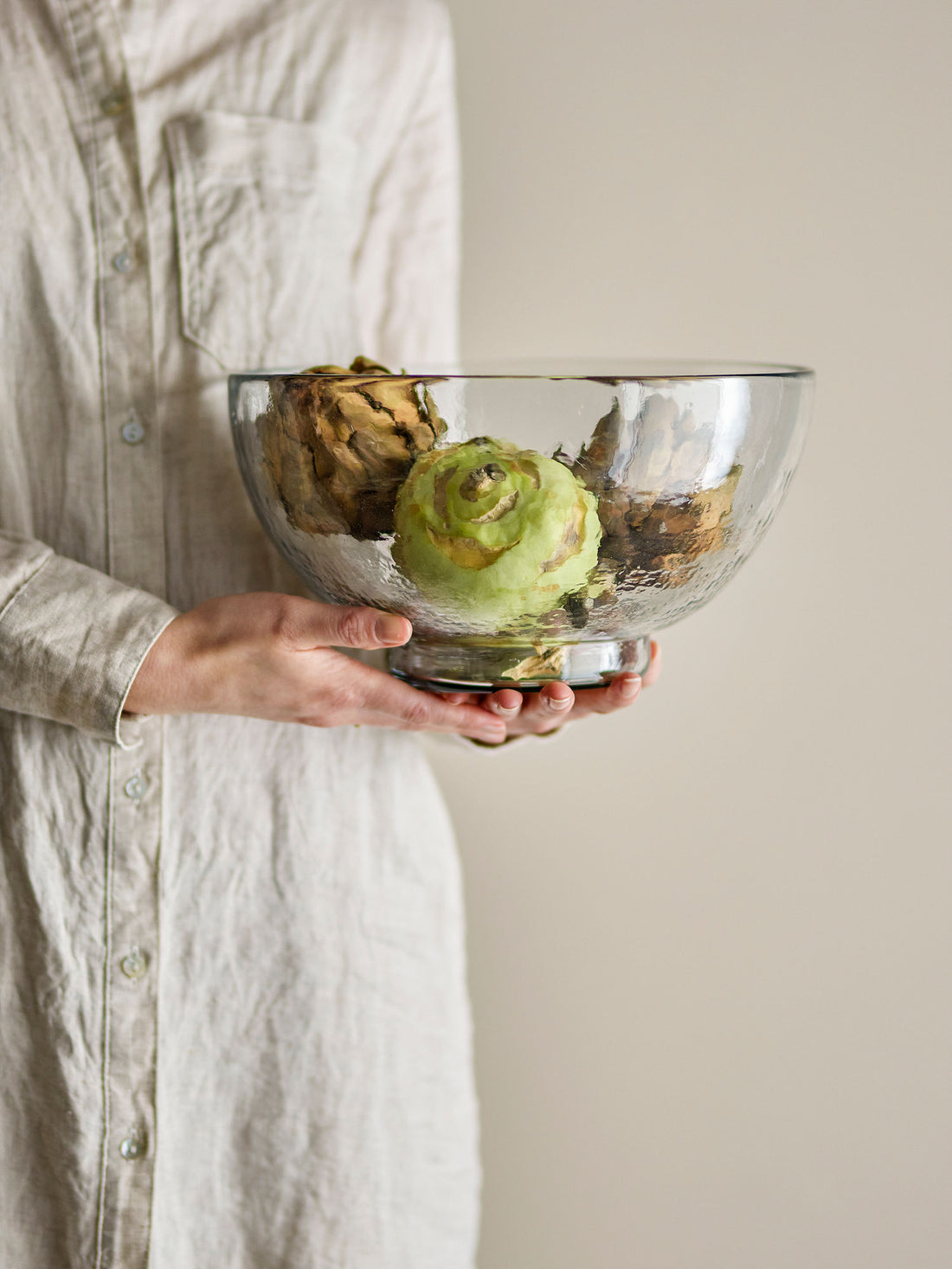 Bloomingville Taro Bowl, vidro claro, reciclado