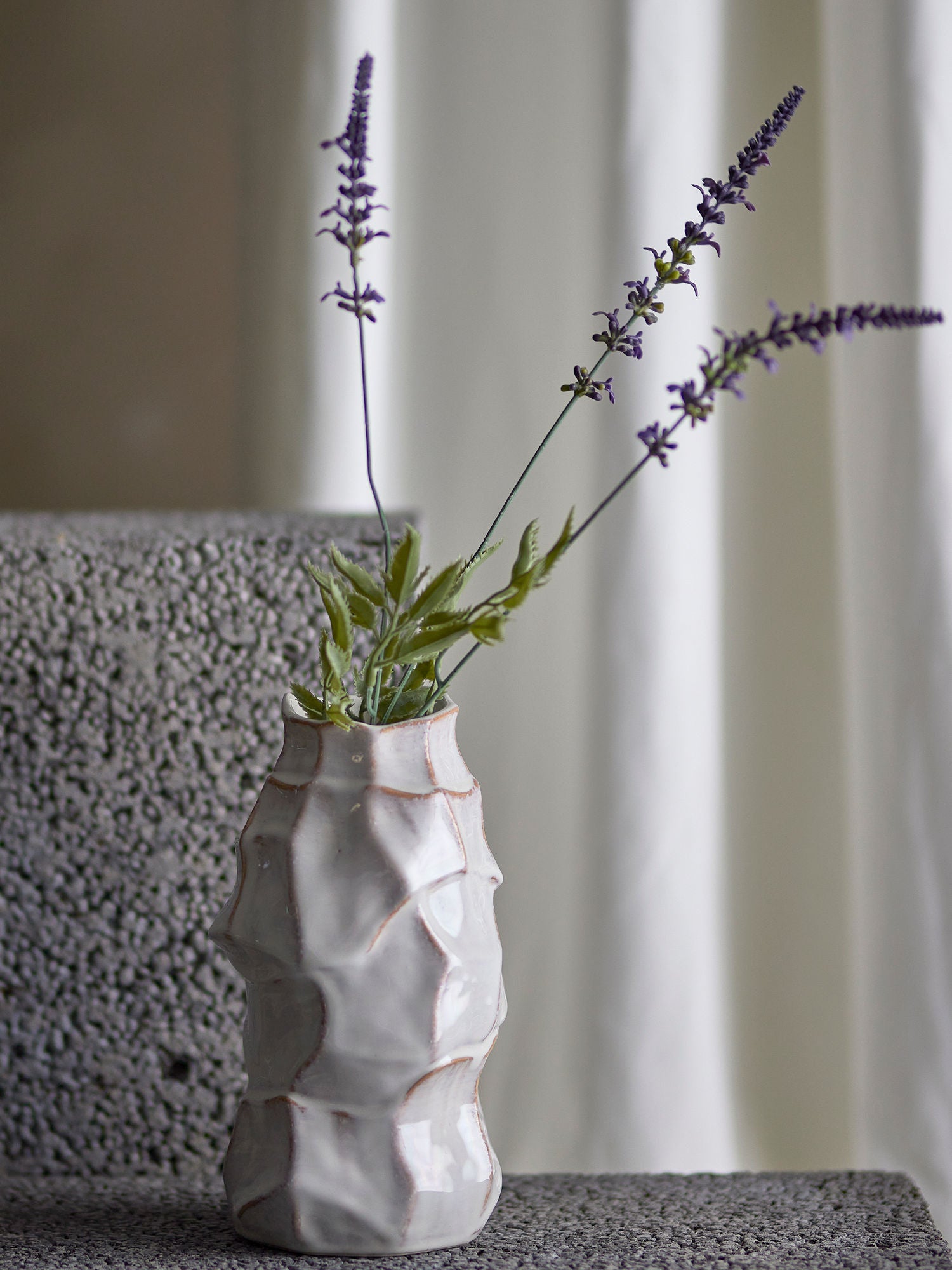 Vaso de Bloomingville Dolores, branco, grés