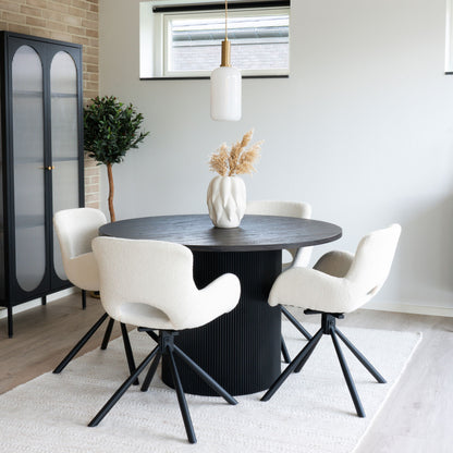 Conjunto de mesa de jantar Boavista e Amorim - mesa de jantar e 4 cadeiras de mesa de jantar
