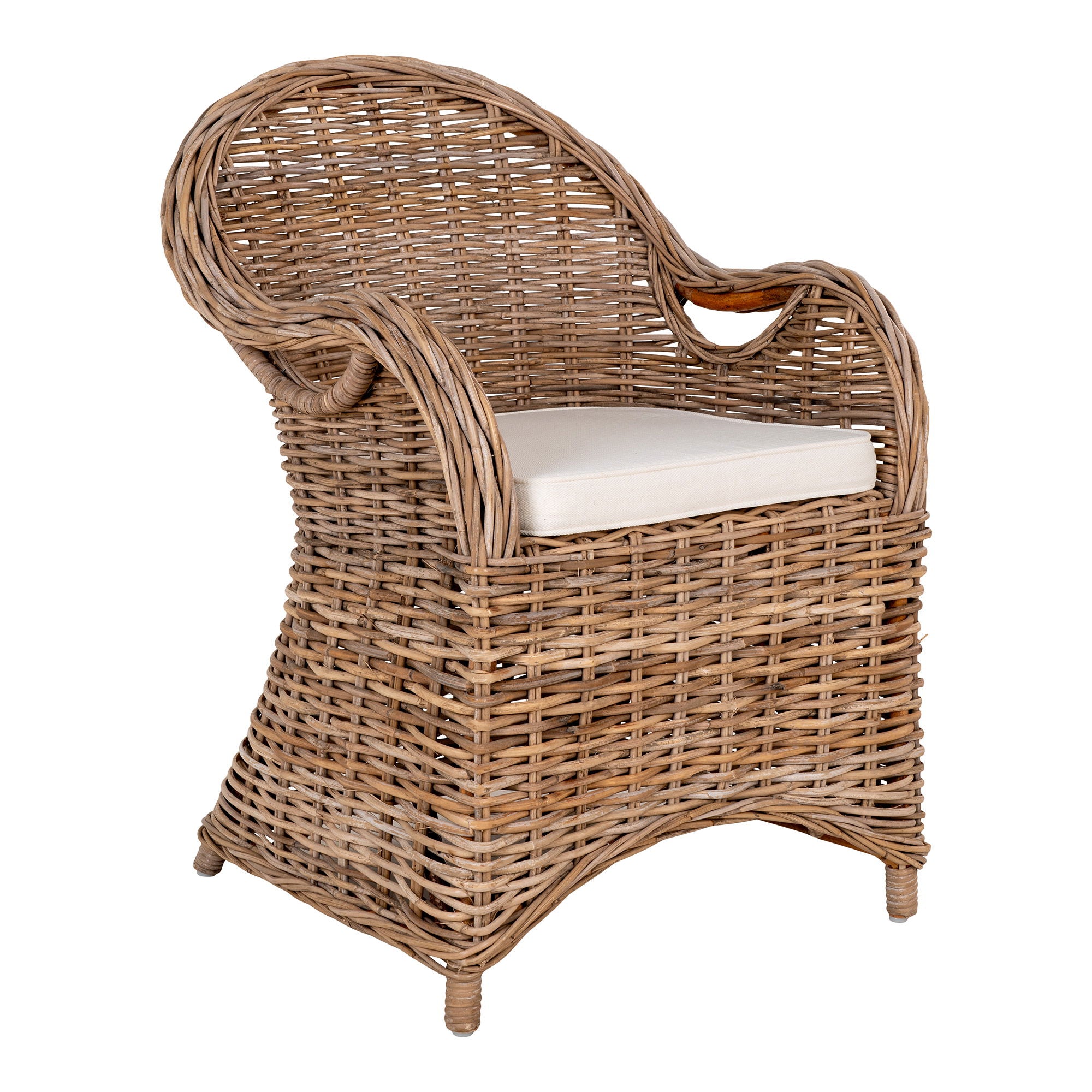 Conjunto de móveis de jardim de Larisa - Larisa Garden Table Ø120 cm e 4 cadeiras de jardim de Larisa, cinza