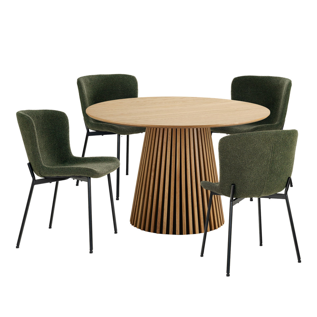 Conjunto de mesa de jantar de Osaka e Maceda - mesa de jantar e 4 cadeiras de mesa de jantar