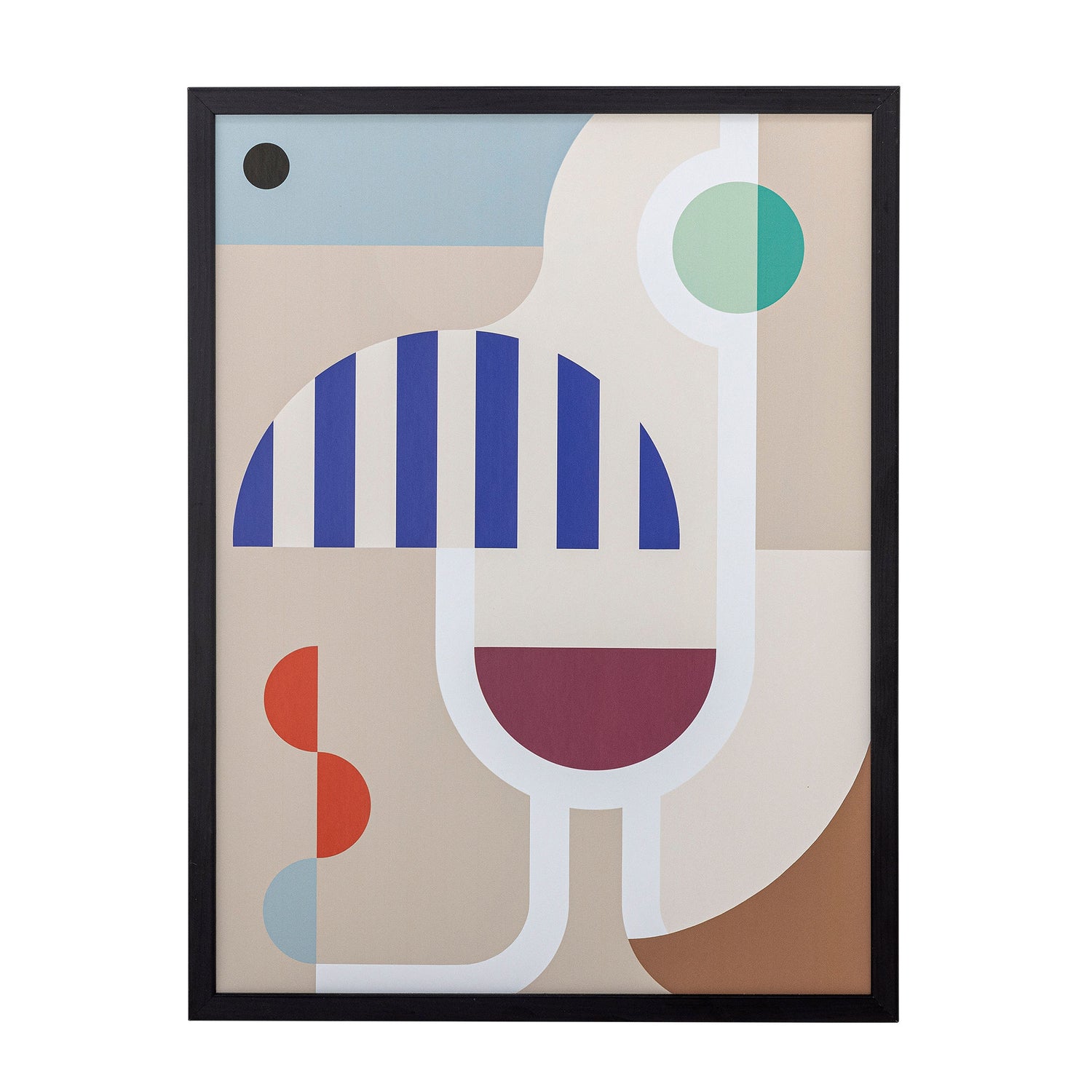 Ilustração do vinho de Bloomingville com moldura, preto, cara